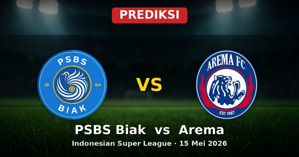 Prediksi PSBS Biak vs Arema: Adu Taktik di Indonesian Super League 15 Mei