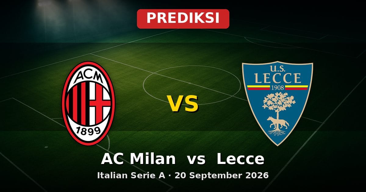 Prediksi AC Milan vs Lecce: Duel Serie A 20 September 2026