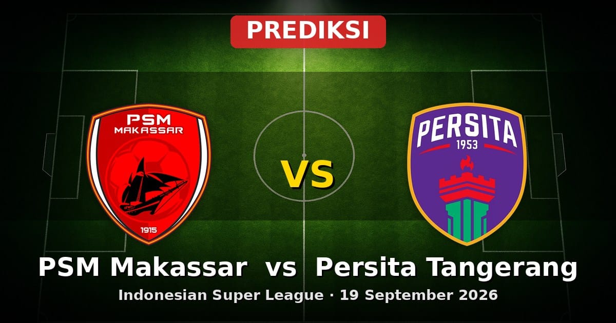 Prediksi PSM Makassar vs Persita Tangerang: Duel Sengit Indonesian Super League 19 Sept 2026