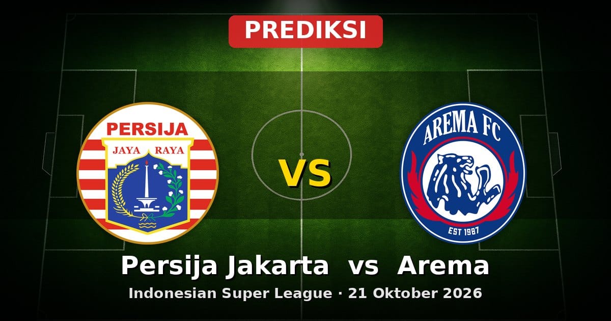 Prediksi Persija Jakarta vs Arema: Adu Strategi Indonesian Super League 21 Oktober