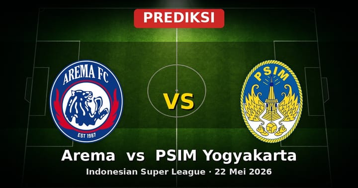 Prediksi Arema vs PSIM Yogyakarta Indonesian Super League 22 Mei 2026