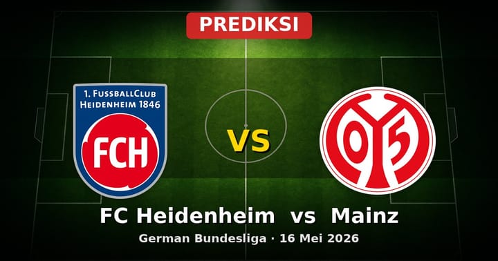 Prediksi FC Heidenheim vs Mainz Bundesliga 16 Mei 2026