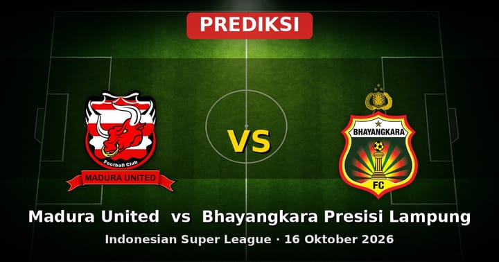 Prediksi Madura United vs Bhayangkara Presisi Lampung Liga Indonesia 16 Okt 2026