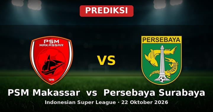 Prediksi PSM Makassar vs Persebaya Surabaya Indonesian Super League 22 Oktober
